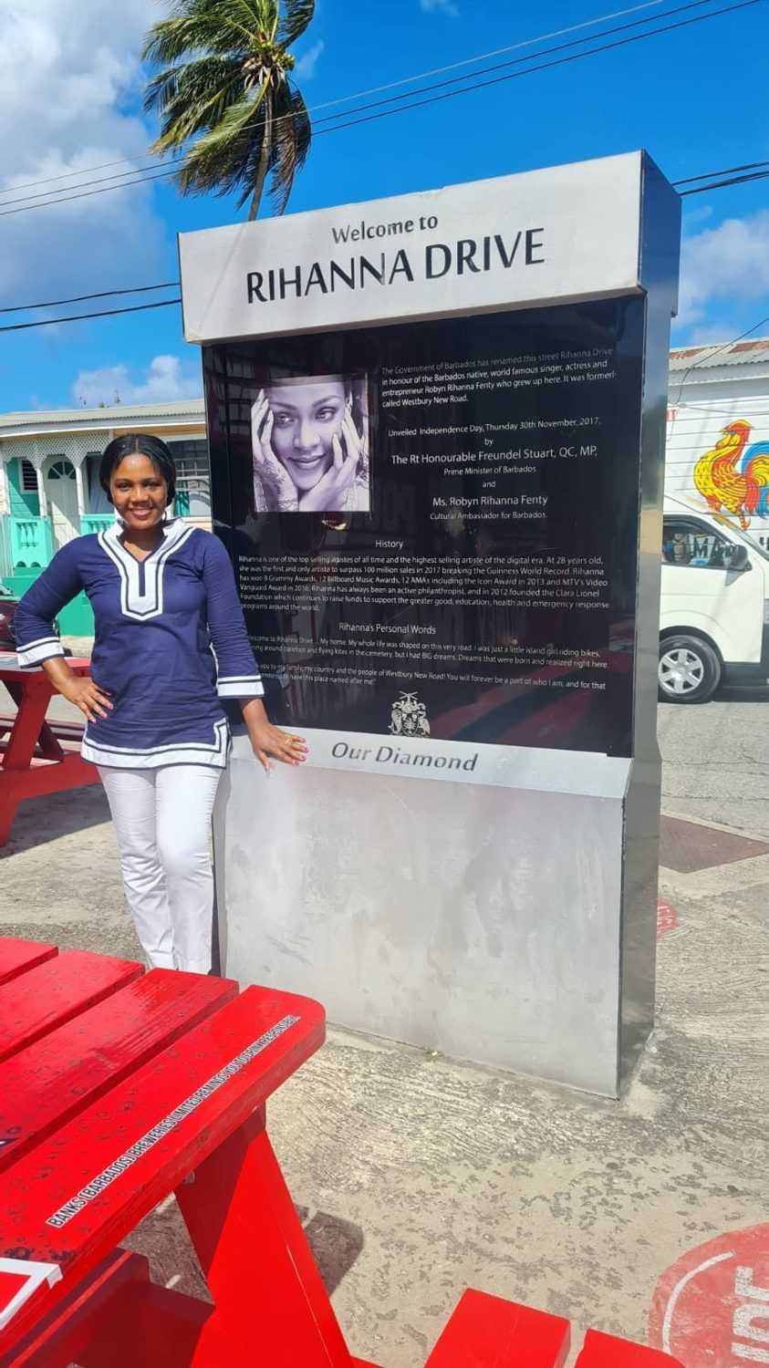 Kadine Reynolds at Rihanna Drive, Barbados