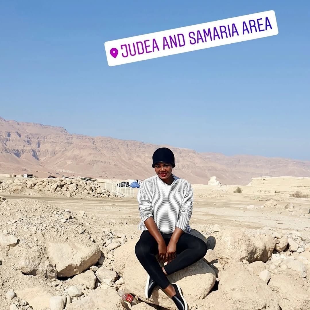 Kadine Reynolds in the Judea and Samaria area, Israel