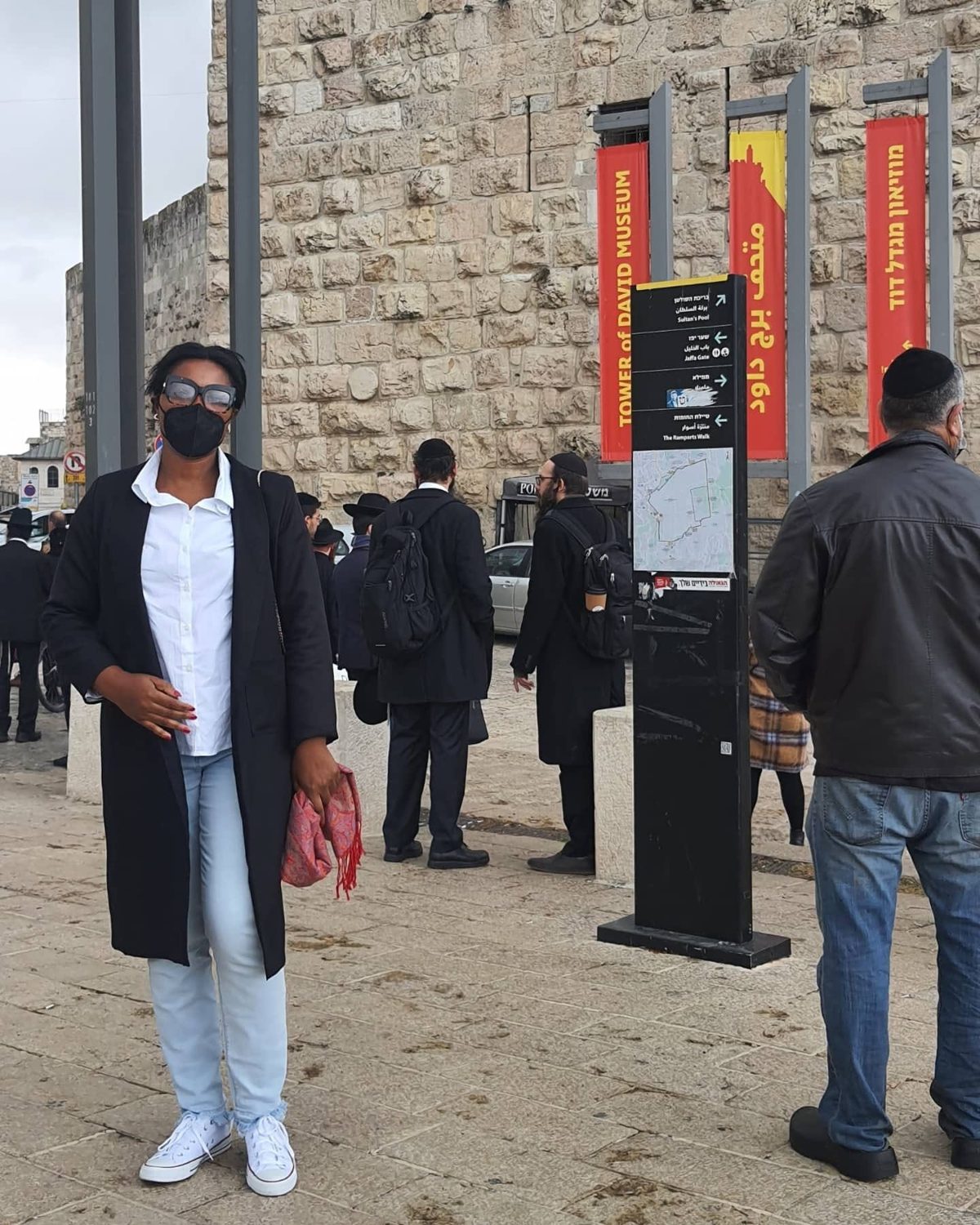 Kadine Reynolds near the Tower of David, Jerusalem, Israel