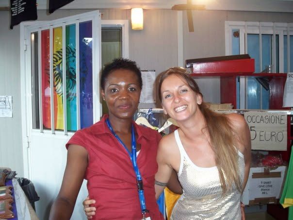Kadine Reynolds with friends at Rototom Sunsplash, Osoppo, Italy, 2008