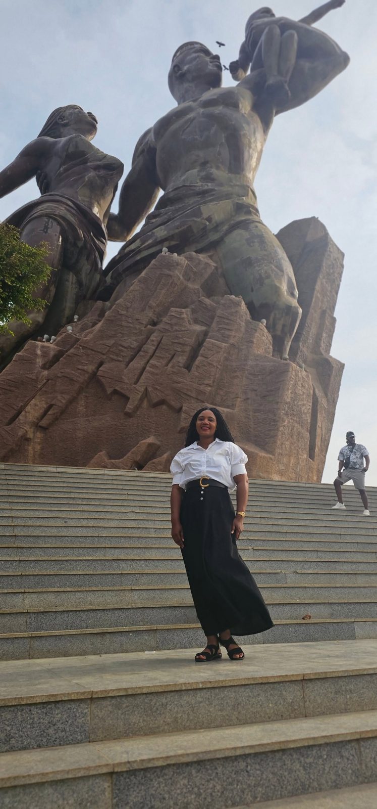 Kadine Reynolds at the African Renaissance Monument, Dakar, Senegal, second look