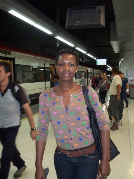 Kadine Reynolds in the metro, Barcelona, Spain